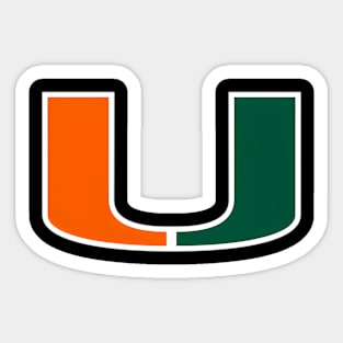 Be Miami Hurricanes Sports Sticker